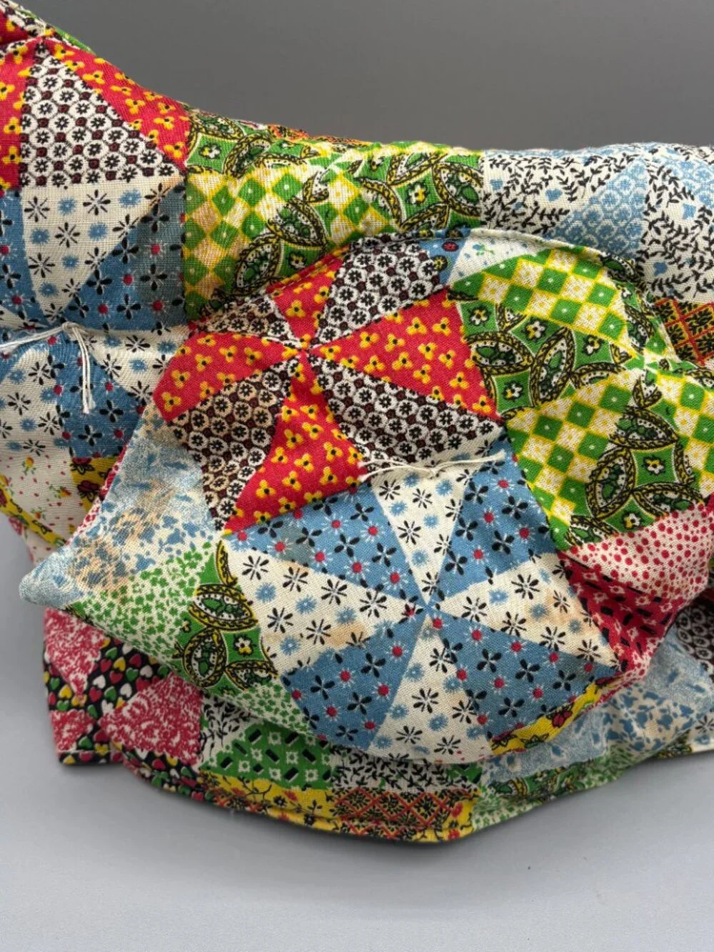 Vintage Overly-Raker Quilted Chicken Tea Cozy Patchwork Hen Teapot Cover Country